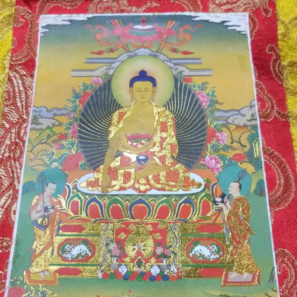 Tranh Thangka Bổn Sư Thích Ca Mâu Ni Phật_35x20cm